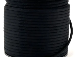 Cadarço rabo de gato preto algodão  50m 5mm